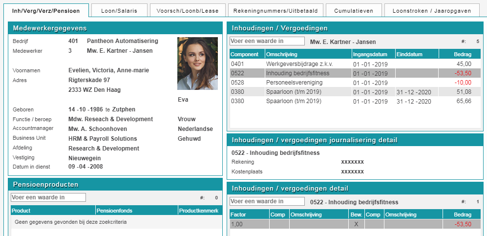 Salaris dashboard